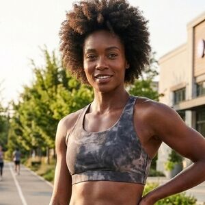 🛍 ATHLETA Advance Printed  Bra B-G - Nebula Black Buy2Get1 Free